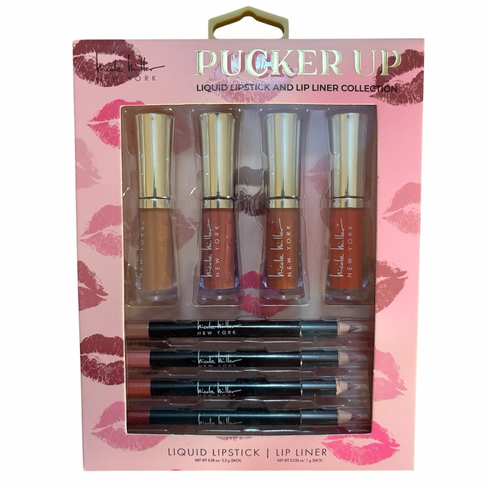 Nicole Miller Pucker Up Liquid Lipstick & Lip Liner Set